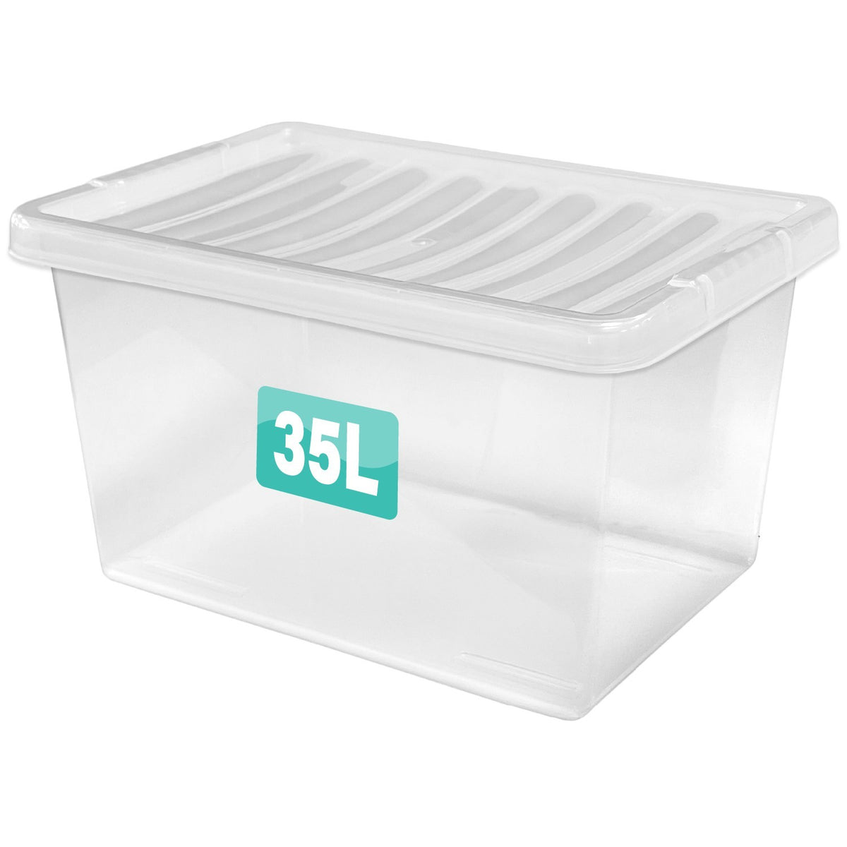 Clear Plastic Storage Box Boxes with Lids UK BRITISH MADE Home Office Stackable