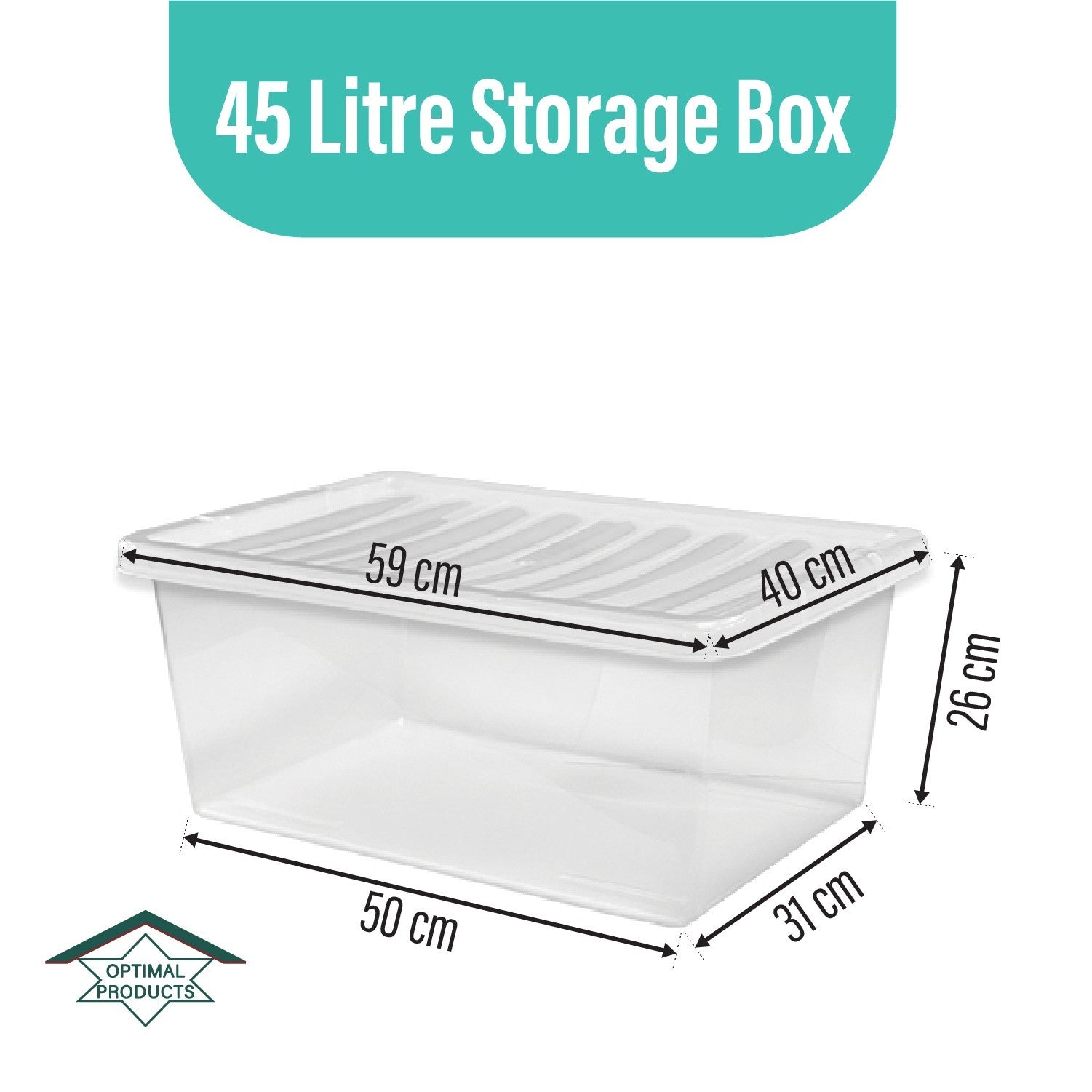Clear Plastic Storage Box Boxes with Lids UK BRITISH MADE Home Office Stackable