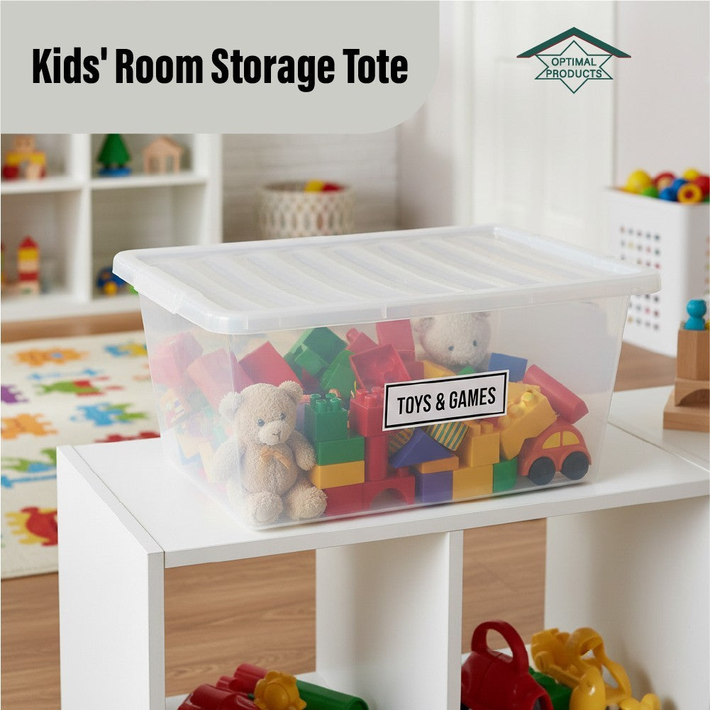 Clear Plastic Storage Box Boxes with Lids UK BRITISH MADE Home Office Stackable