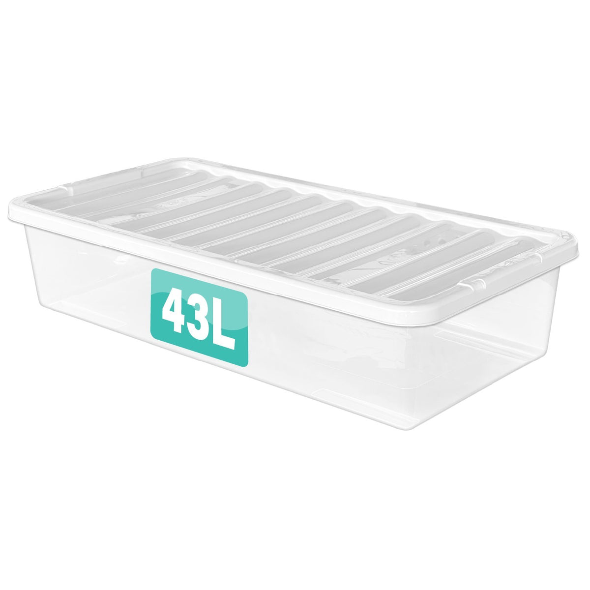 Clear Plastic Storage Box Boxes with Lids UK BRITISH MADE Home Office Stackable