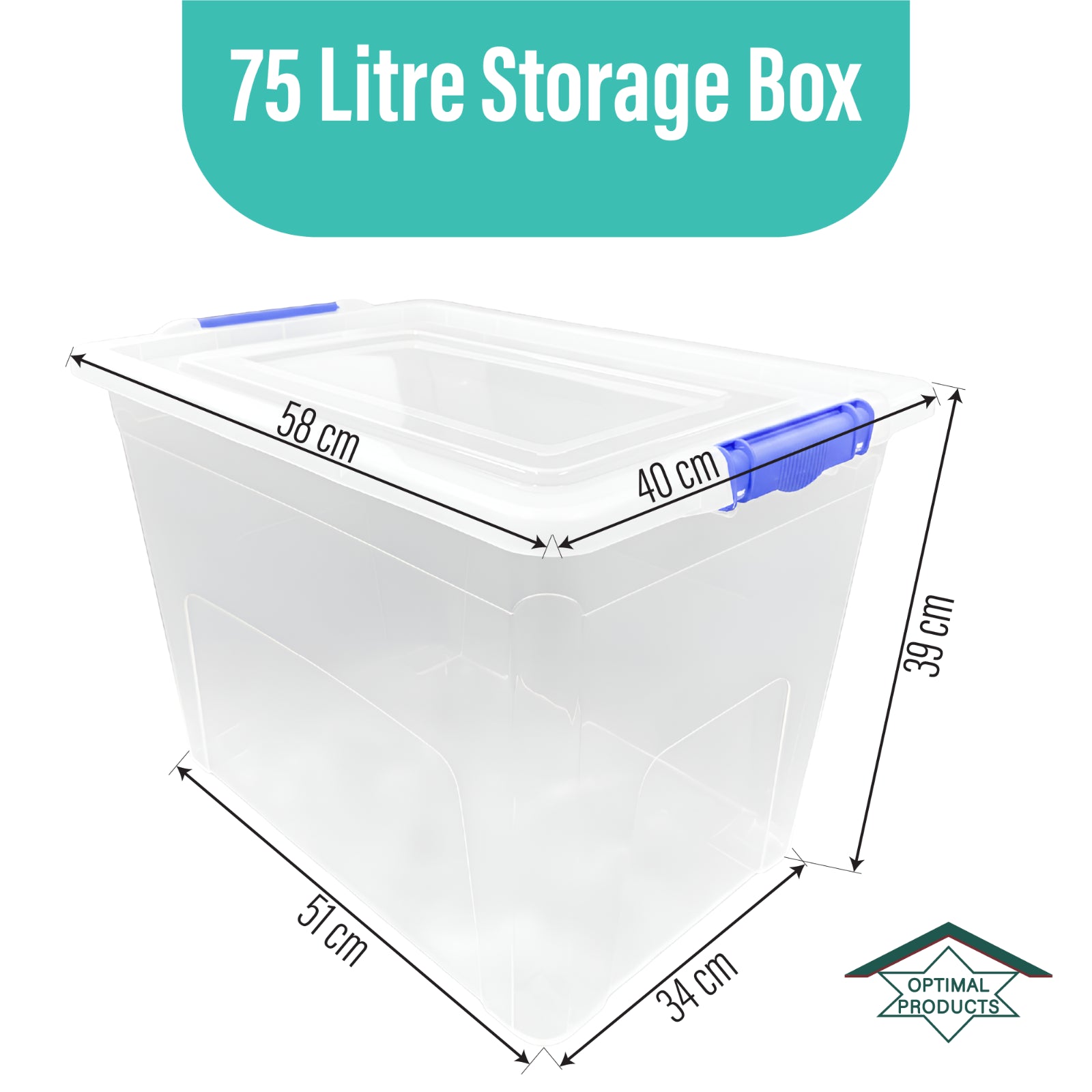 Clear Plastic Storage Box Boxes with Lids UK BRITISH MADE Home Office Stackable