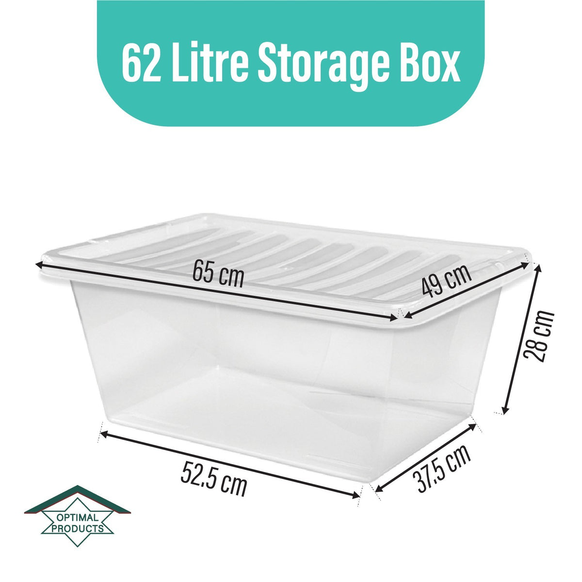 Clear Plastic Storage Box Boxes with Lids UK BRITISH MADE Home Office Stackable