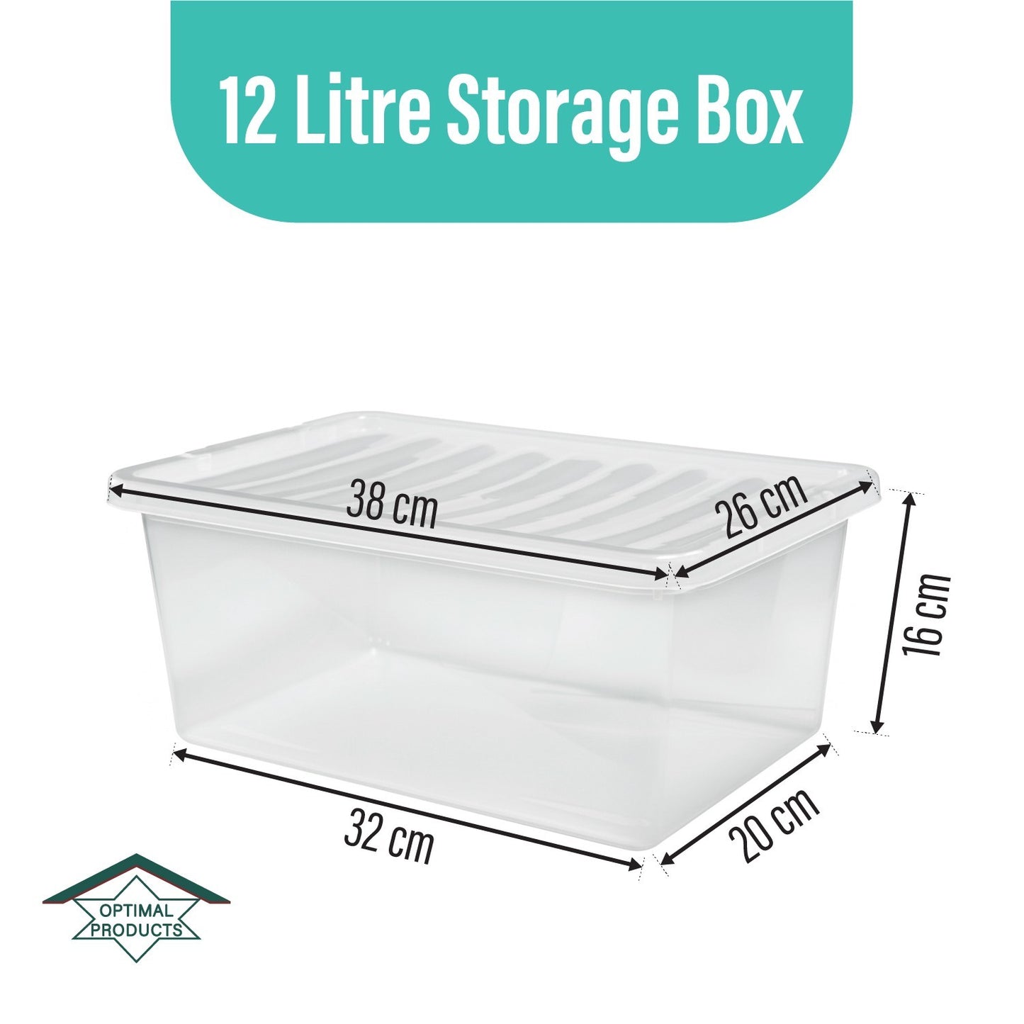 Clear Plastic Storage Box Boxes with Lids UK BRITISH MADE Home Office Stackable