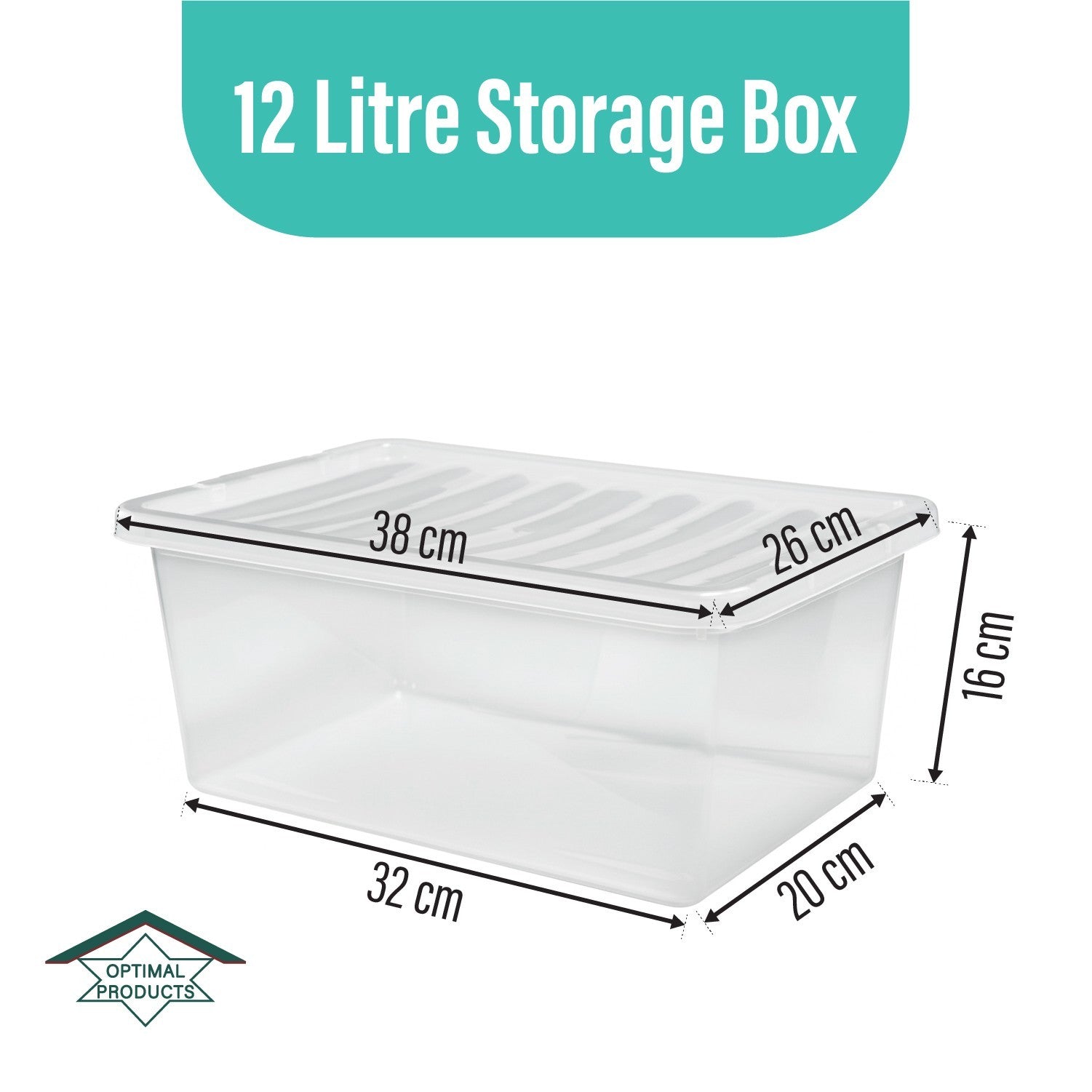 Clear Plastic Storage Box Boxes with Lids UK BRITISH MADE Home Office Stackable