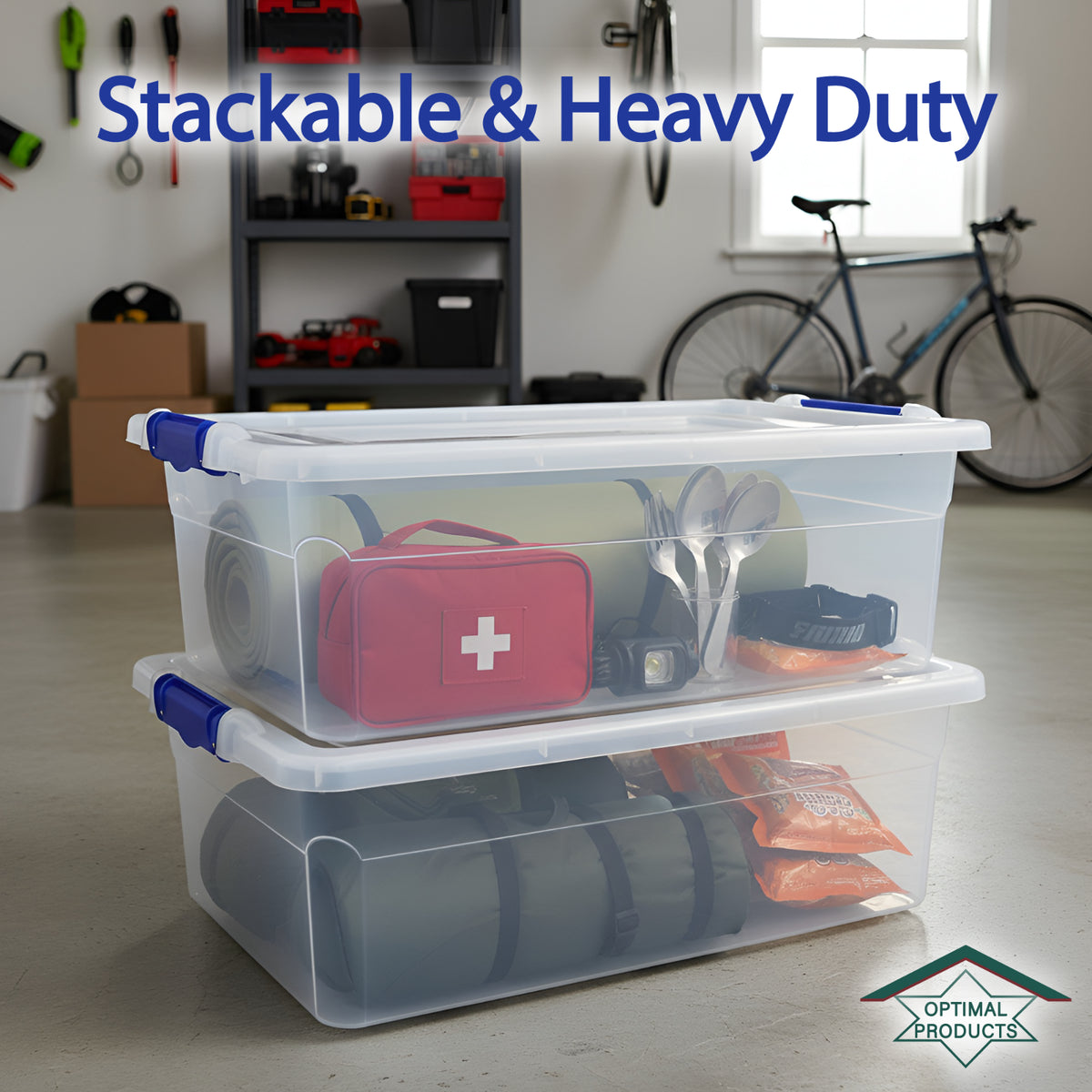 Clear Plastic Storage Box Boxes with Lids UK BRITISH MADE Home Office Stackable