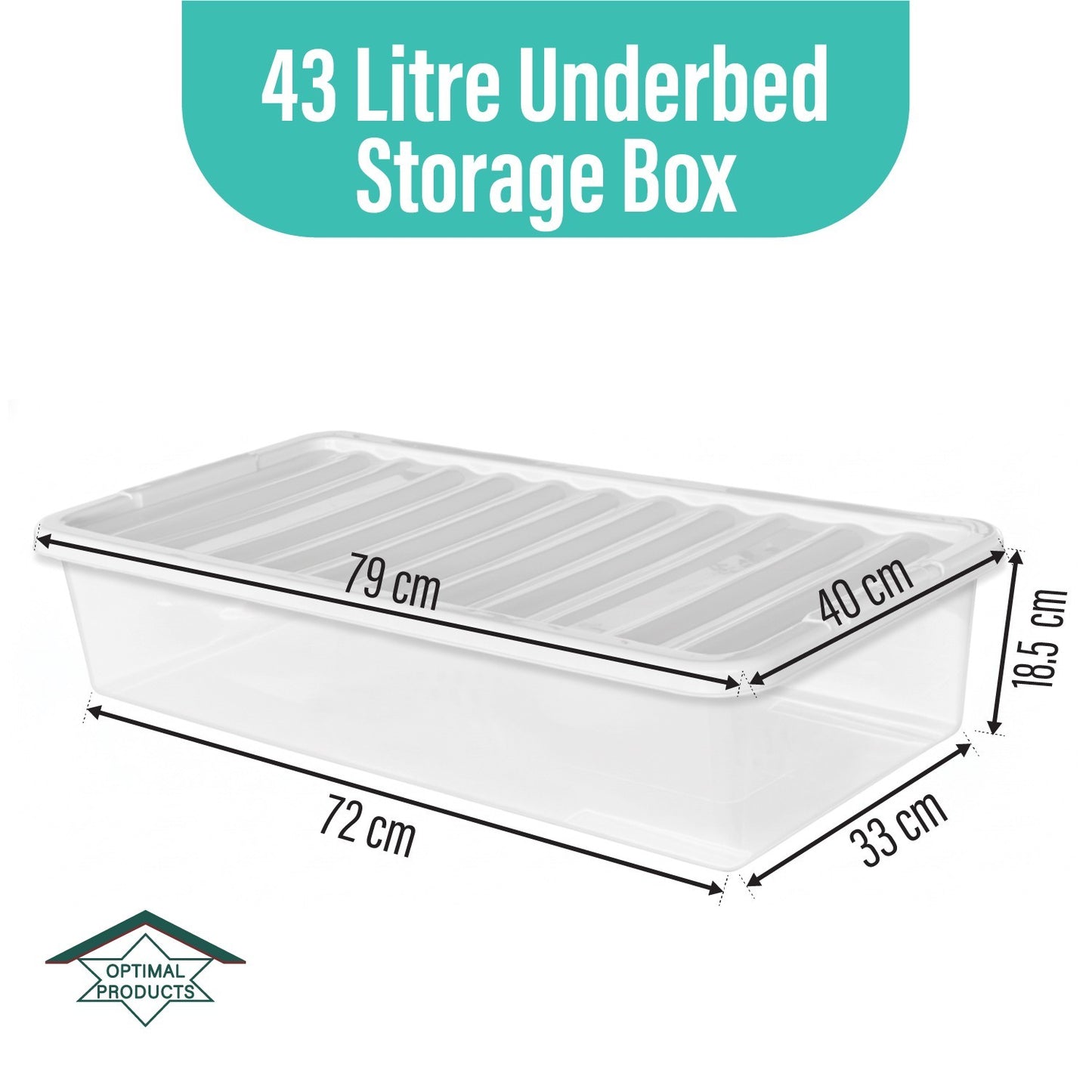 Clear Plastic Storage Box Boxes with Lids UK BRITISH MADE Home Office Stackable