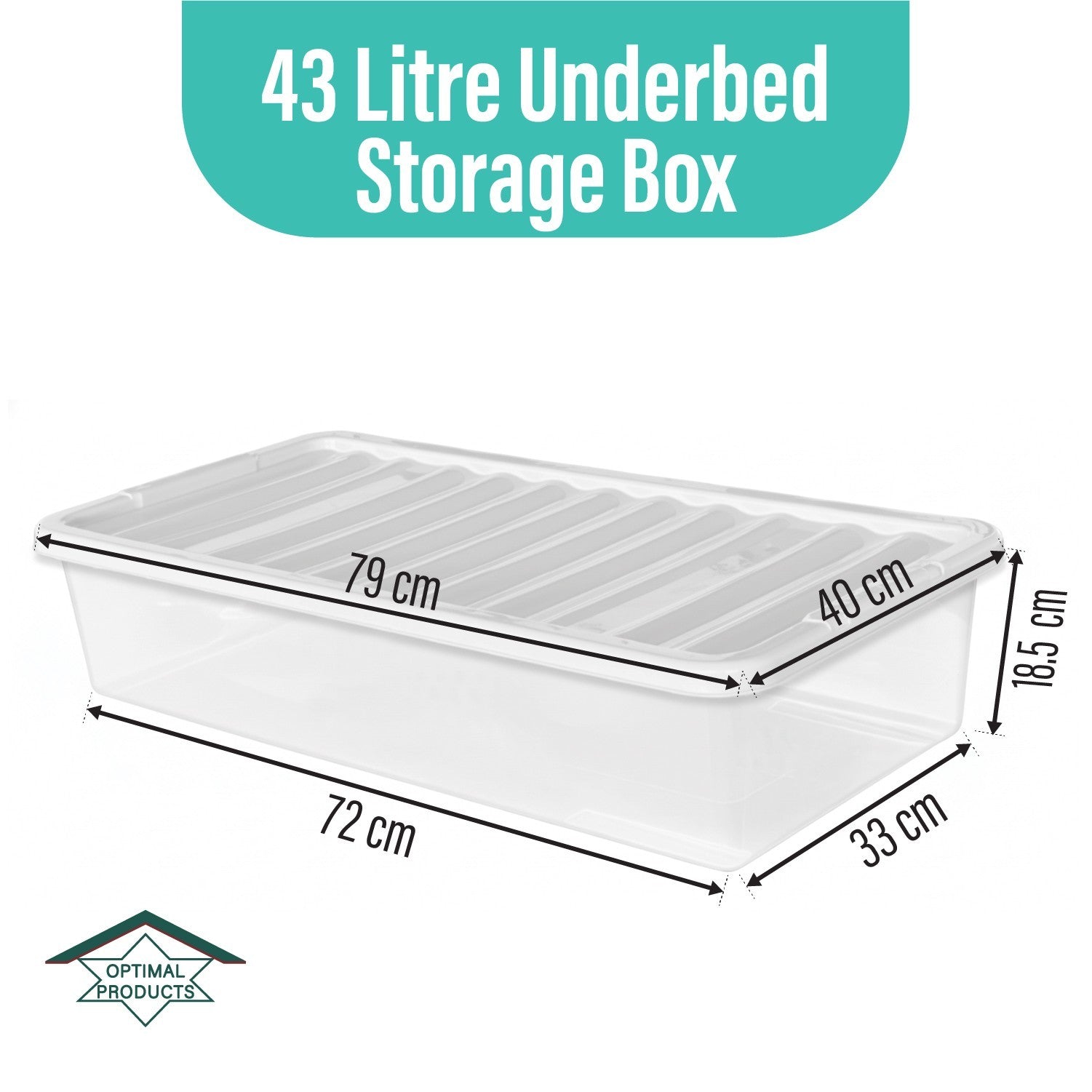 Clear Plastic Storage Box Boxes with Lids UK BRITISH MADE Home Office Stackable