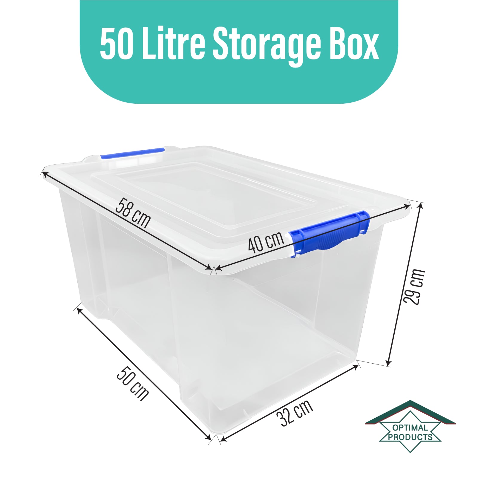 Clear Plastic Storage Box Boxes with Lids UK BRITISH MADE Home Office Stackable