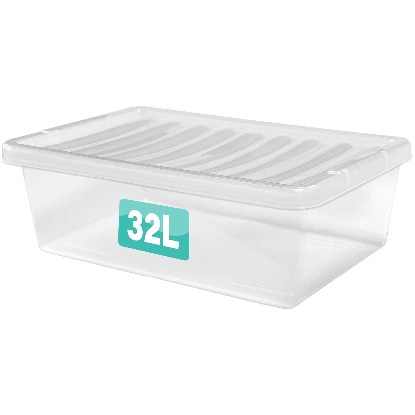 Clear Plastic Storage Box Boxes with Lids UK BRITISH MADE Home Office Stackable