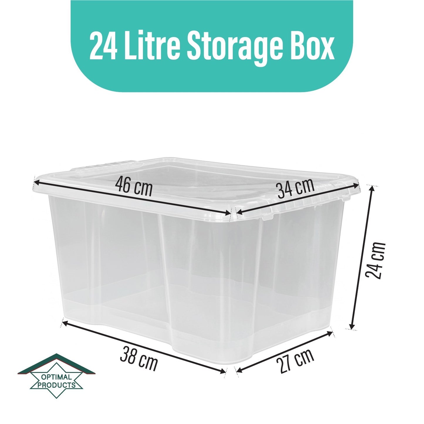 Clear Plastic Storage Box Boxes with Lids UK BRITISH MADE Home Office Stackable