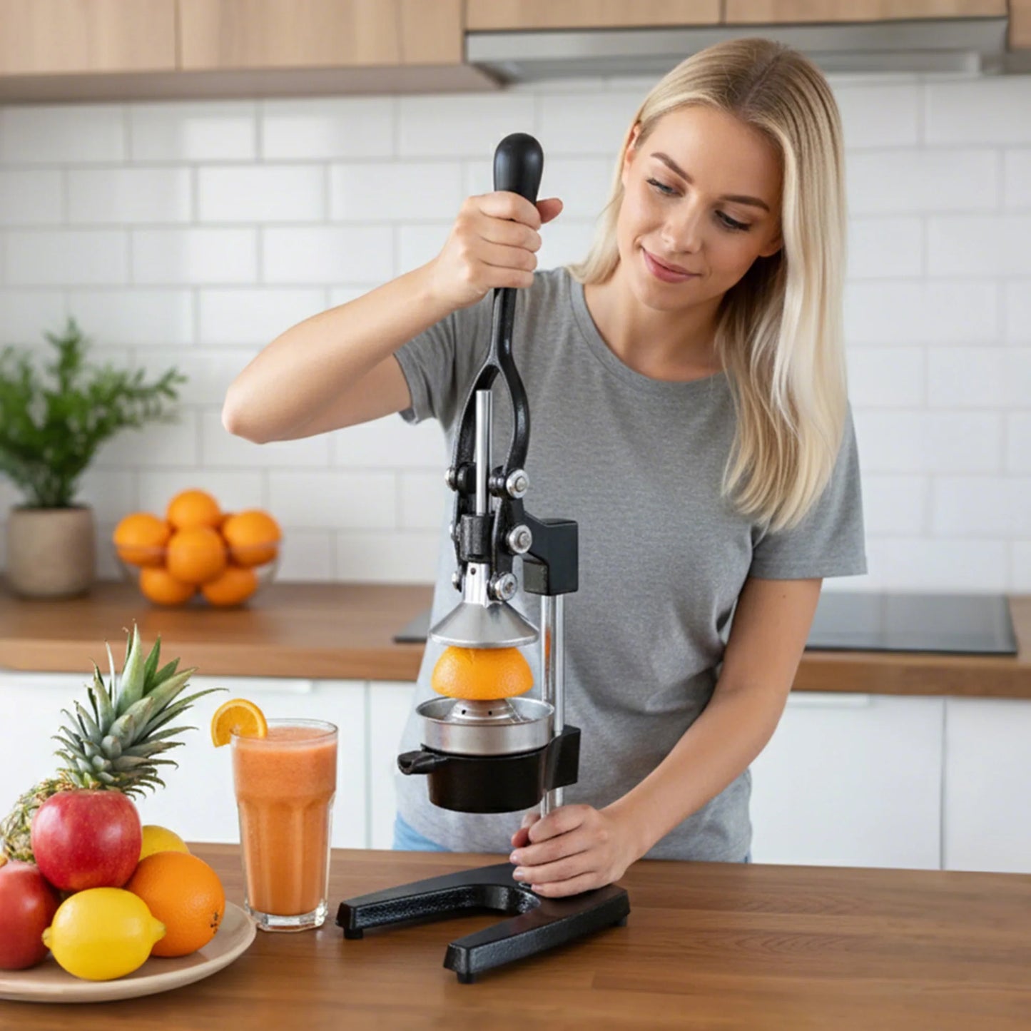 SAEIV Cast Iron Manual Citrus Juicer & Lemon Squeezer