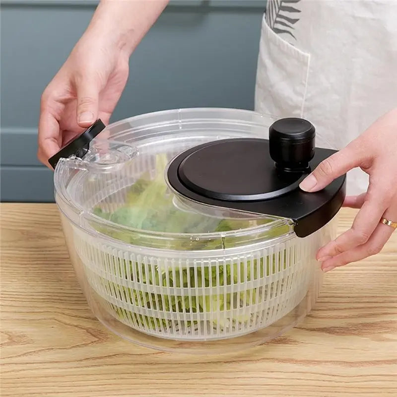 Fruit & Veggie Dryer Salad Spinner with Built-In Strainer