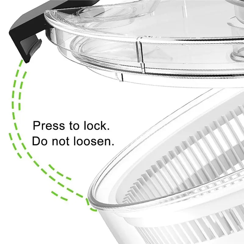 Fruit & Veggie Dryer Salad Spinner with Built-In Strainer