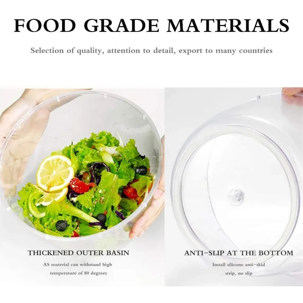 Multifunction Manual Salad Spinner & Vegetable Dehydrator