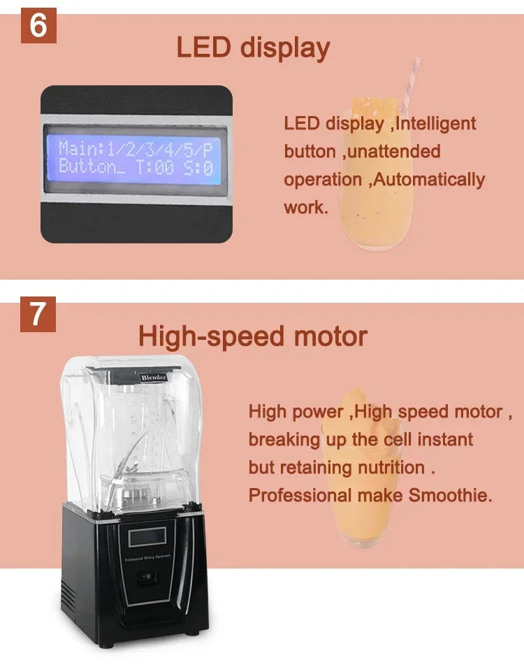 HomeWise 9001 Professional Power Blender 2200W, 2L
