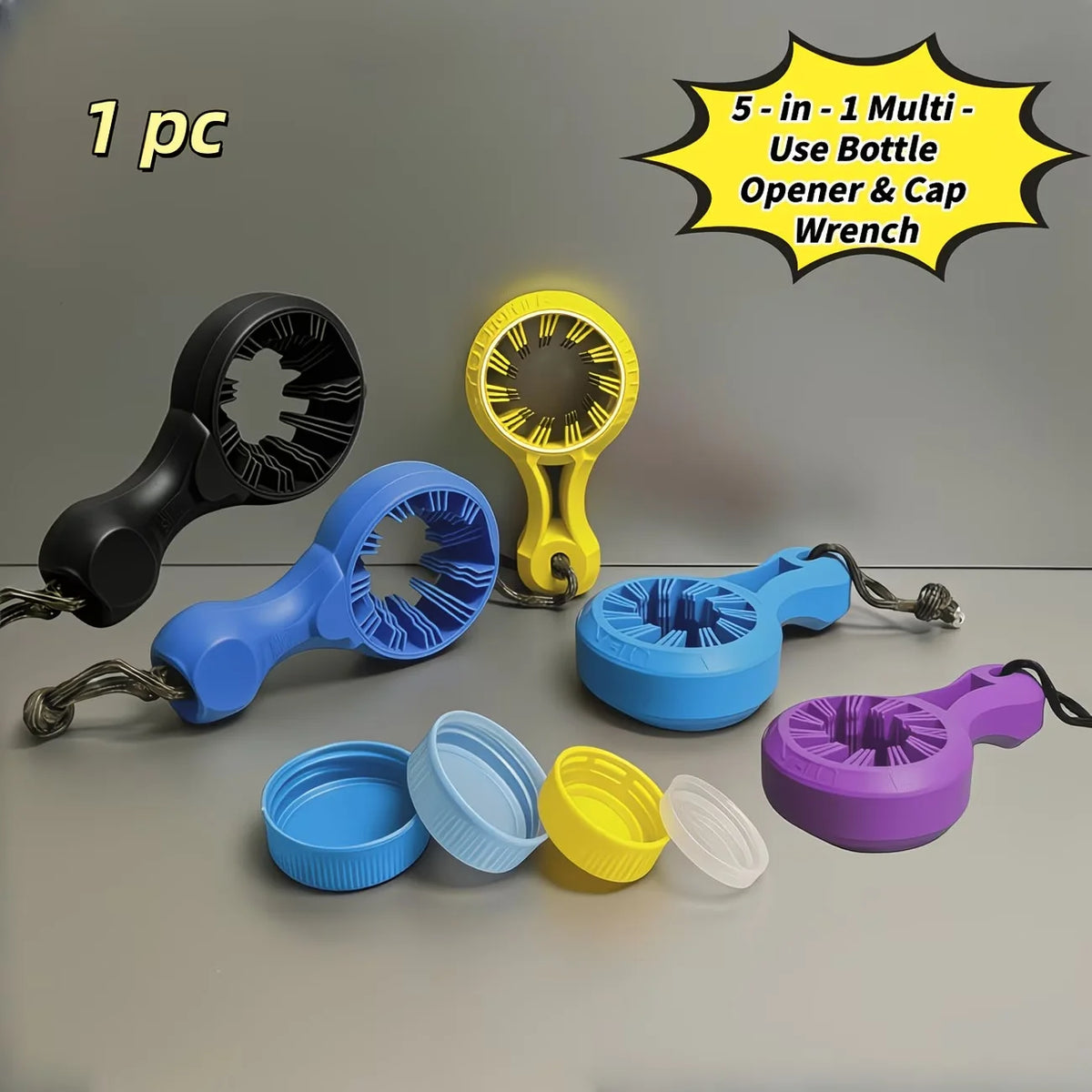 5-in-1 Bottle Opener & Jar Cap Wrench