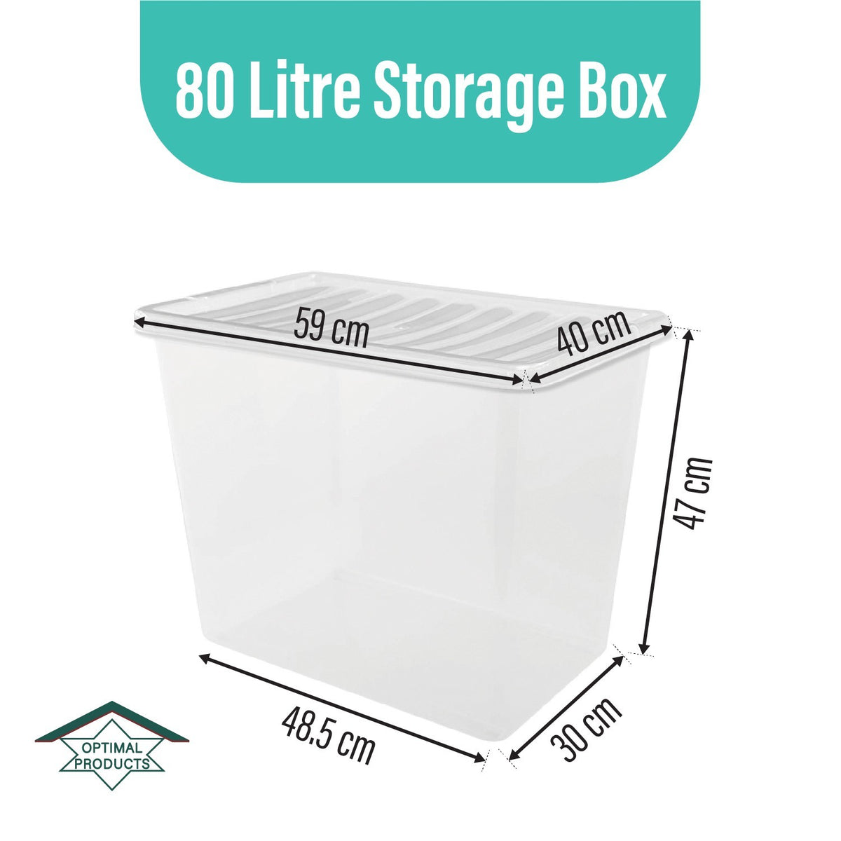 Clear Plastic Storage Box Boxes with Lids UK BRITISH MADE Home Office Stackable