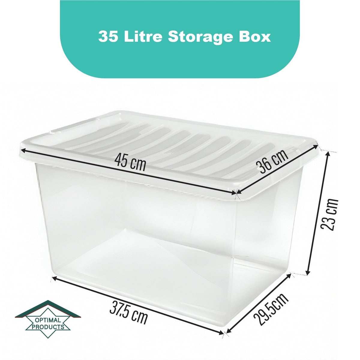 Clear Plastic Storage Box Boxes with Lids UK BRITISH MADE Home Office Stackable