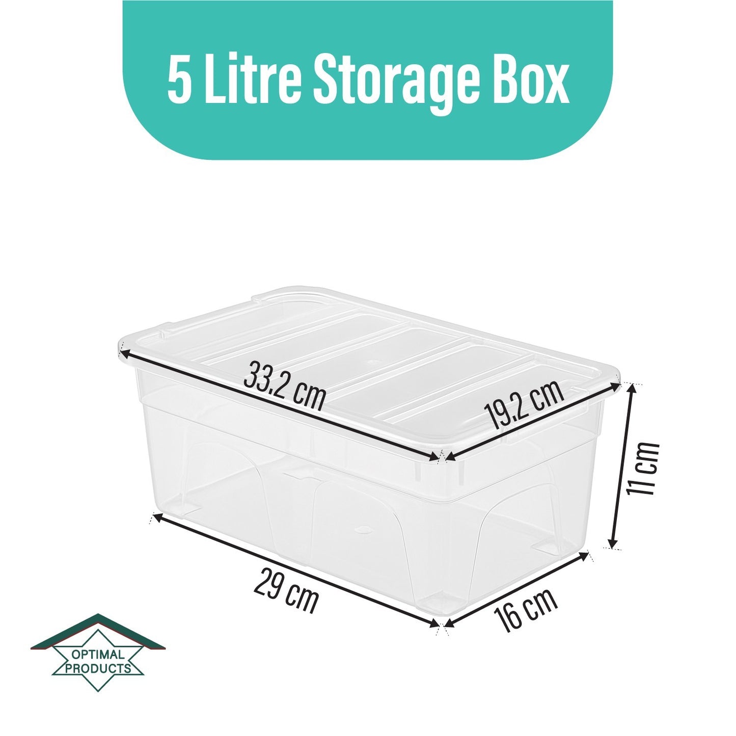 Clear Plastic Storage Box Boxes with Lids UK BRITISH MADE Home Office Stackable