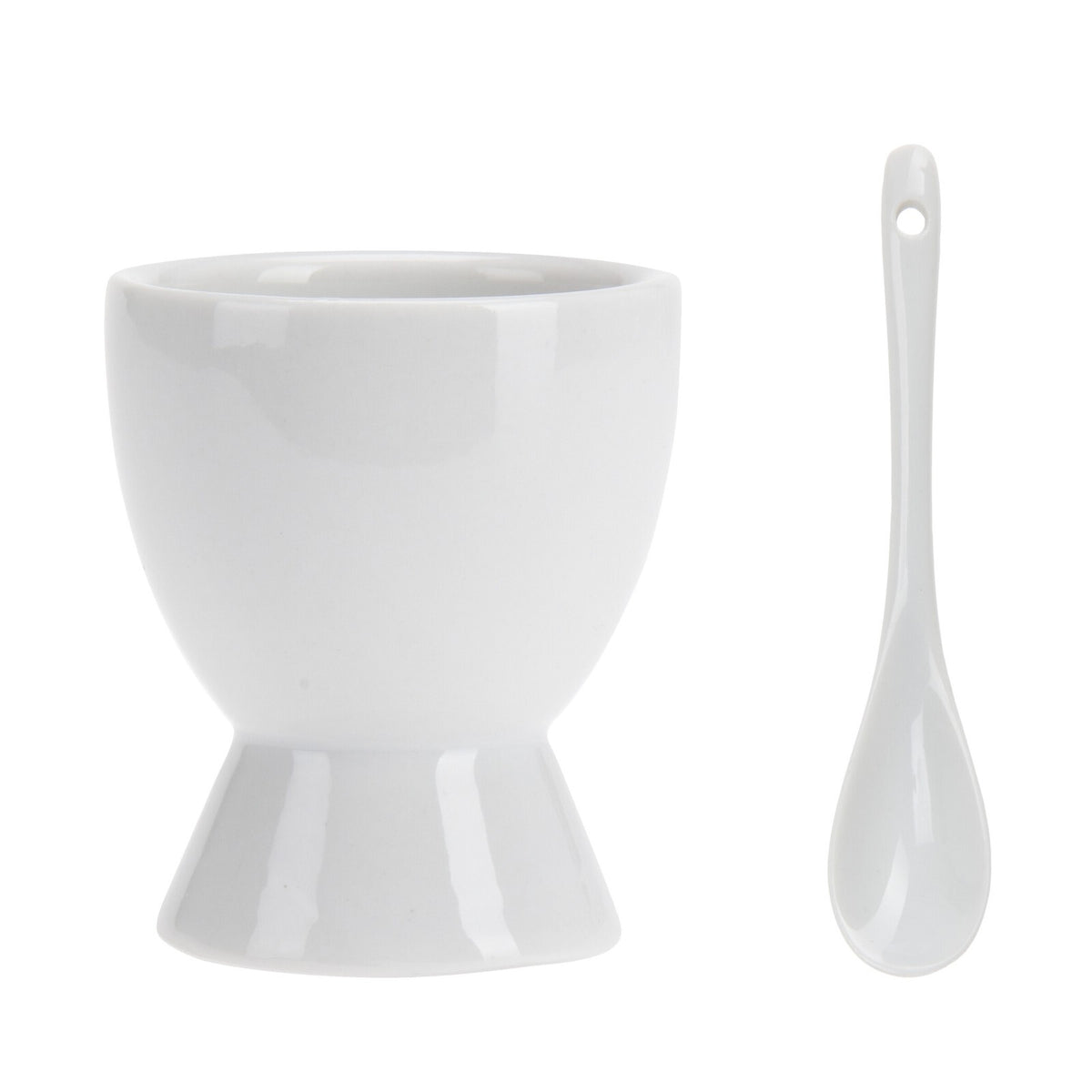 4X Egg Cup Set Breakfast Boiled Eggs Novelty Holders Cups Spoon Kitchn Porcelain
