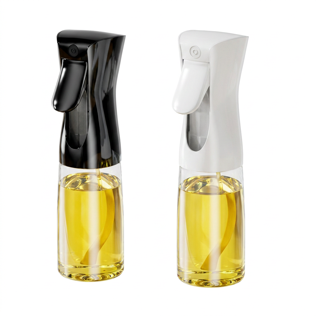 2-Pack Glass Oil Spray Bottles on white background
